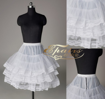 Hot Sale Short Tulle Lace Layered Petticoat (PT06)