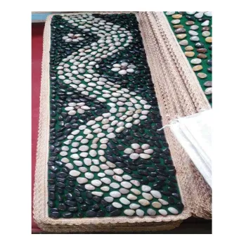 Polished Natural Pebble Stone Carpet Foot Massage Bath Mats
