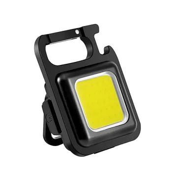 Portable Mini USB Rechargeable LED Keychain Flashlight for Outdoor Hiking and Camping