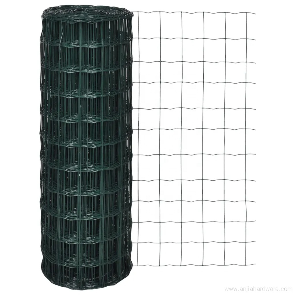 pvc coated euro wire mesh fence green color