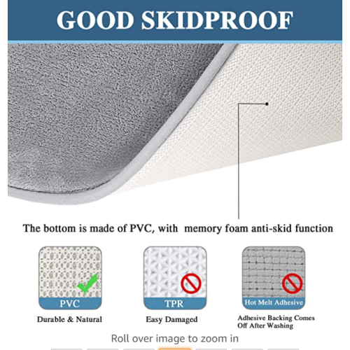 New design memory foam bath mats