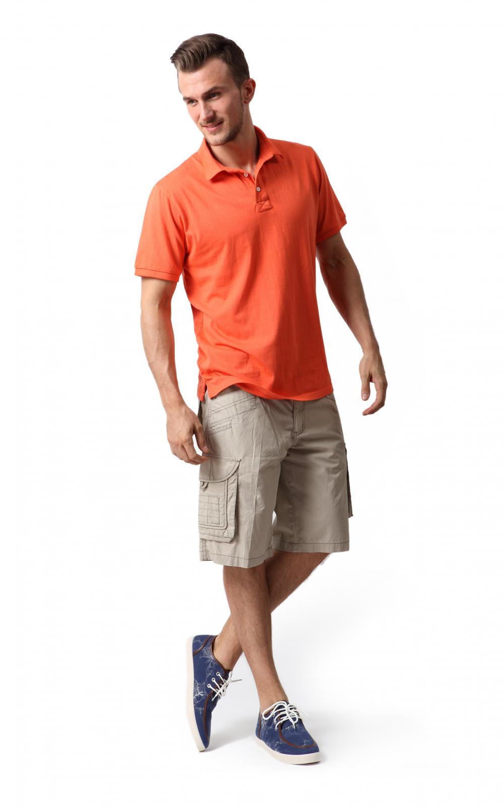 MEN'S COTTON CARGO PEACHED SHORTS