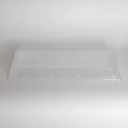 Transparent Rectangle Plastic Bread Box Container with Lid for Butterfly Crisp Brown Bread