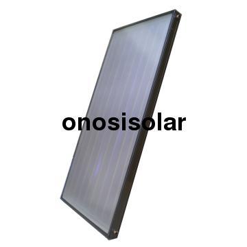 Flat plate solar collector with Black chrome selective coating