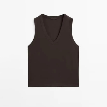 Giubbotto senza maniche di cotone casual di seta casual da donna