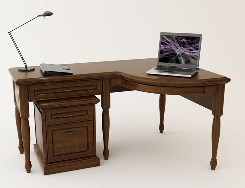 Corner Desk with Mobile File Cabinet