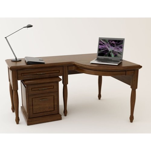 Corner Desk with Mobile File Cabinet