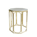 sexangle marble top coffee table small side table