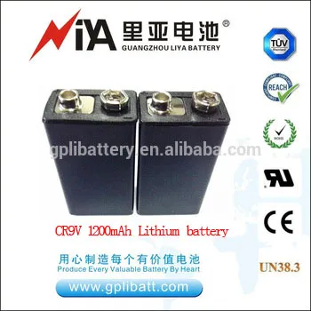 High quality CR9V 9V battery smoke detector battery primary battery