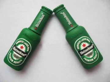4mb - 512mb piwo butelka Eko - przyjazne dysku twardego Pvc Custom Usb Flash Driver
