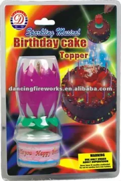 BIRTHDAY CAKE CANDLE TOPPER TOYS FIREWORKS