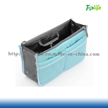Multifunctional Dual Zippered Portable Bag, Hand Travel Cosmetic Storage Case Bag