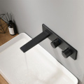 New Brass Commercial Black Wall Mounted Basin Faucet