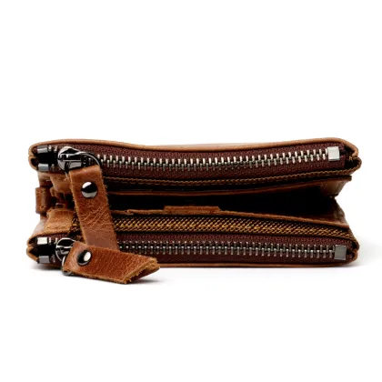 Breathable elegant men wallet leathery anti-theft leather wallet business outdoor soft leather wallets men