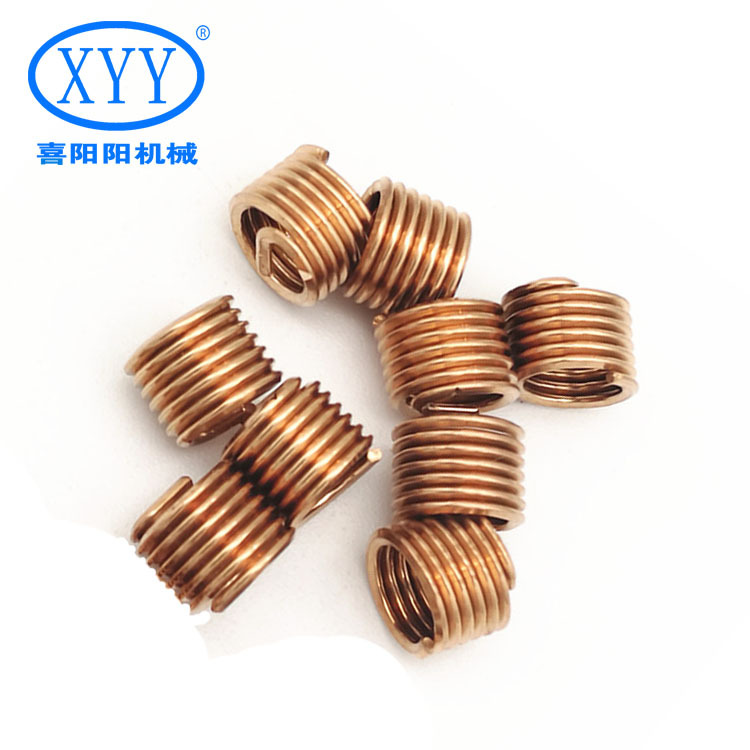 ST8*1.25*Phosphor Bronze Stainless Steel Wire Threaded Insert Custom Size Fasteners with Natural Surface Treatment Packed Carton
