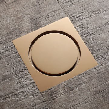 HIDEEP Bathroom Accessories Shower Strainer PVD Gold Full Copper Floor Drain