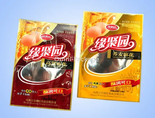 Custom Printed Plastic Food Packaging Bags With Hang Hole / Clear Window