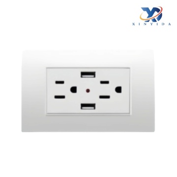 สวิตช์ผนังหกรูพร้อมช่องเสียบ USB