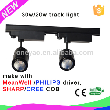 30W Ra90 3 phase gallery led track lighting