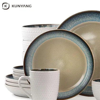 Luxury Reactive Glaze Vintage Dish Set