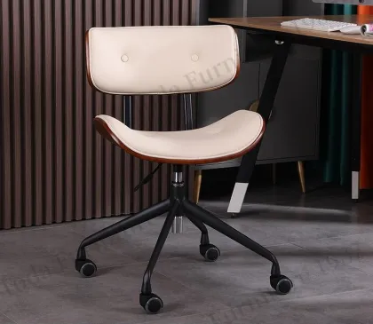 luxury simple office chair comfortable Rotating solid wood