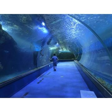 Großer Aquarium -Acryl -Tunnelblatt für Vergnügungspark