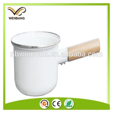 Enamel milk coffee pot with handle