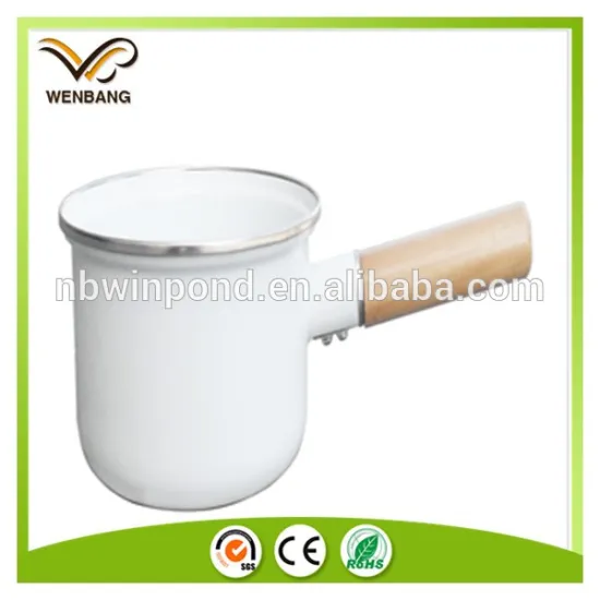 Enamel milk coffee pot with handle