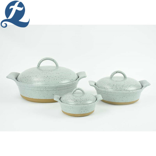 Ceramic Baking Trayl Stoneware Handles Bakeware With Lid