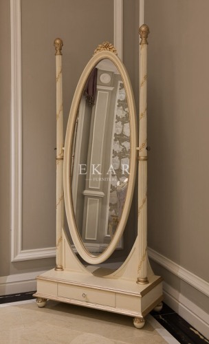 Home Goods Mirrored Dresser Drawers Dressing Room Nostalgic Mirrors Wood Overlay Mirror