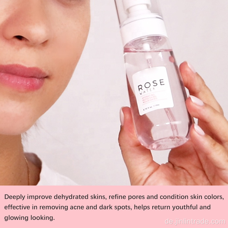 Rose Face Skin Toner Feuchtigkeitsspannen Gesichtssprühnebel