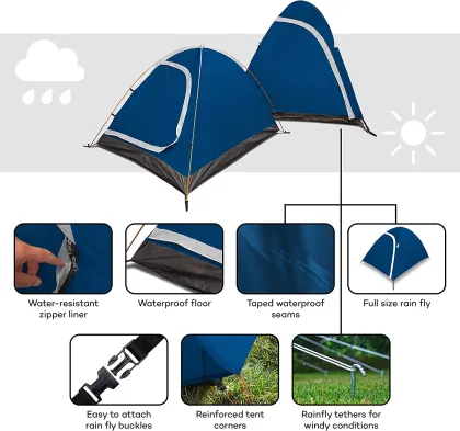 Quick Setup Waterproof Tent for 3-4 People - Ideal for Mountaineering