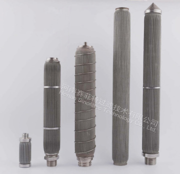 Cartuchos de filtro plissados ​​de aço inoxidável 316L