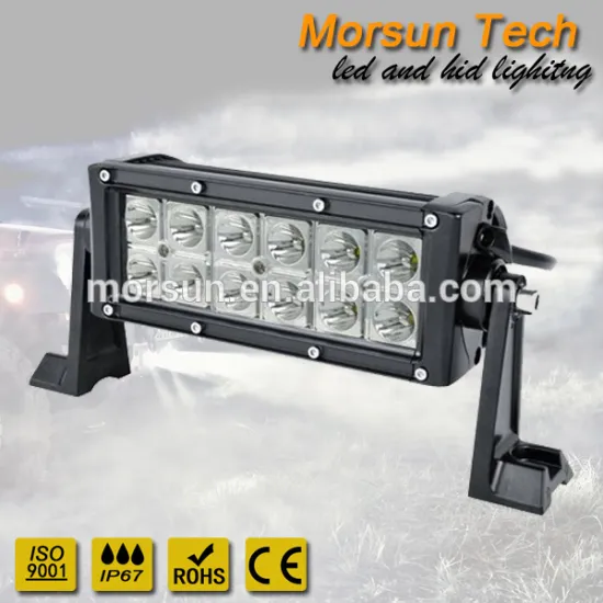 7.5 inch CE ROHS IP67 36w curved led light bar double rows led light bar for jeep and truck 12led light bar