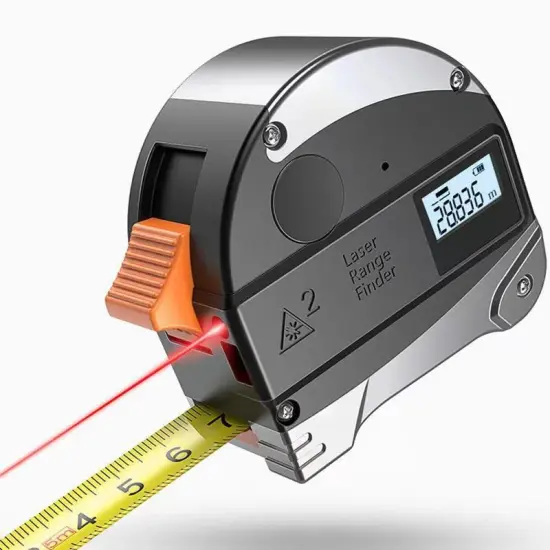 2-in-1 Laser Distance Meter & Digital Measuring Tape