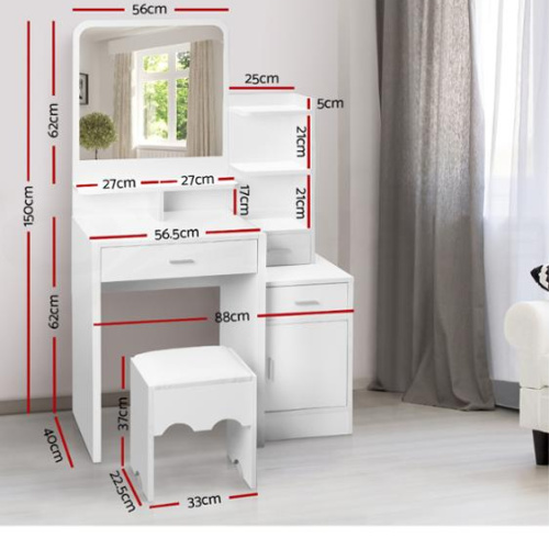 China Dressing Table Mirror Stool Jewellery Cabinet Supplier