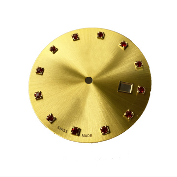 Ruby Indices가있는 Sunray Watch Dial Watch Parts