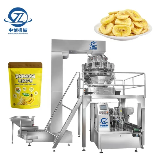 Automatic Raisins and Banana Chips Packing Line: 500g to 1kg Mylar Pouch Machine