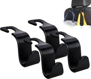 Organizzatore di stoccaggio del gancio per ganci per sedile per auto universale - nero