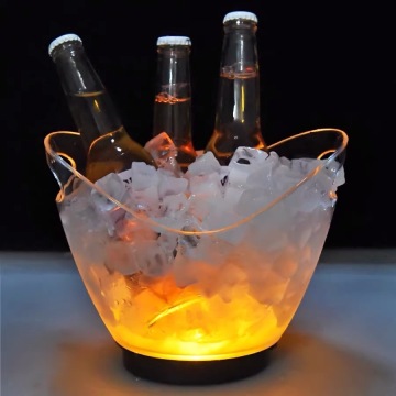 Plastic, Metal, and Steel LED Acrylic Wine Ice Bucket