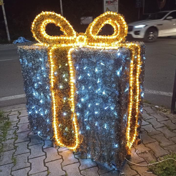 RayTop LED Outdoor Decorative 3D Christmas Gift Box Lights