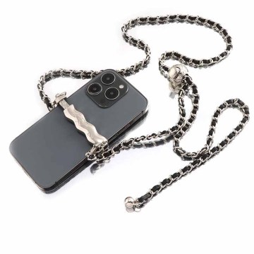 Grosir logam seluler seluler kembali klip cross-body lanyard dengan panjang yang dapat disesuaikan dan klip gantung rantai