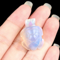 Opalite 1.0Inch Turtle Ornament Handmade Craved Animal Figurine Tortoise Sculpture for Home Decoration