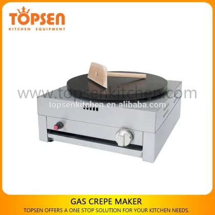 Single Plate Gas Crepe Maker/Crepe Maker Price/Double Plate TOPSEN Gas Crepe Maker