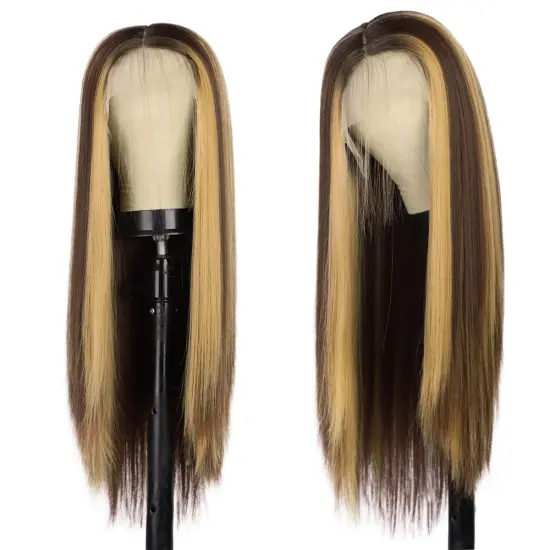 Remy Glueless Full Lace Frontal Wig Ombre Human Hair Wigs PrePlucked Cuticle Aligned Brazilian Highlight Color Lace Front Wigs
