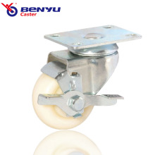 Medium Duty PP Castor Flat Plate Brake Casters