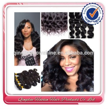 Fashion human hair pervian virgin hair body wave