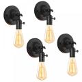 Wall Light Fixture Matte Black Wall Mounted Lamp Set of 4 Factory