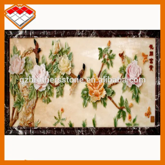 2014 Natural jade carving stone relief