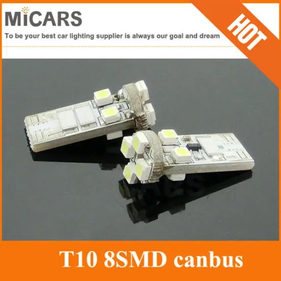 Real Chinese manufacturer T10 8smd canbus error free auto led light